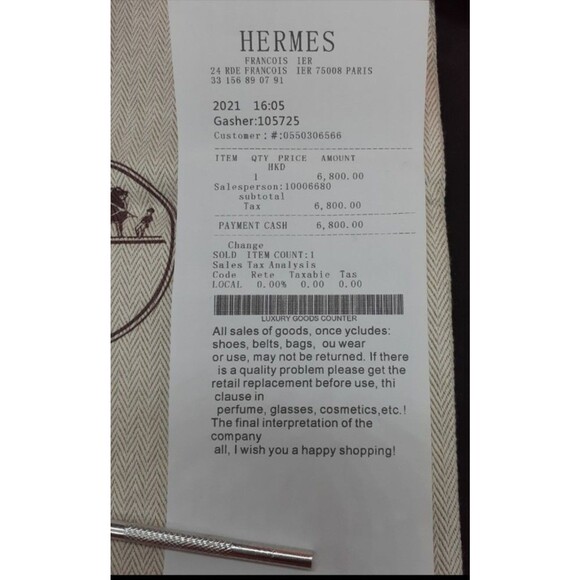 Hermès Black Leather H Belt Silver Buckle Made in France 42 NIB main image 4